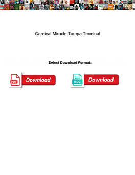Carnival Miracle Tampa Terminal