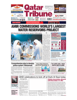 Amir Commissions World's Largest Water Reservoirs