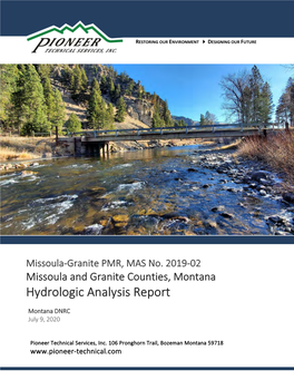 Hydrologic Analysis Report