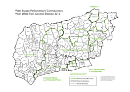 Parliamentary Constituences in West Sussex with Effect from the General
