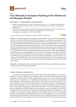 Clay Minerals in European Painting of the Mediaeval and Baroque Periods