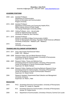 661-3300 ˖ Academic Positions 2020