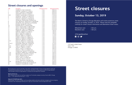 Street Closures and Openings