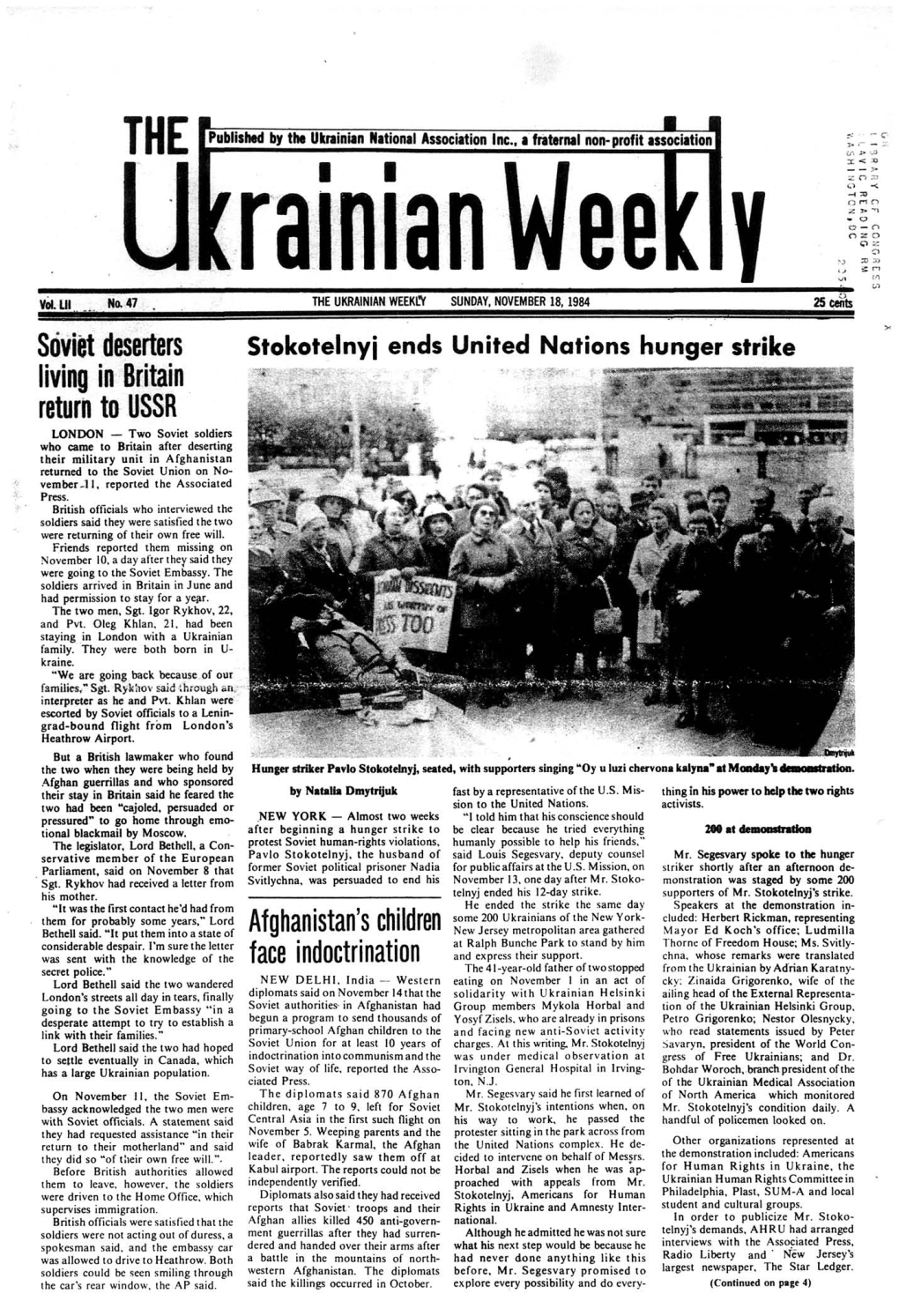 The Ukrainian Weekly 1984