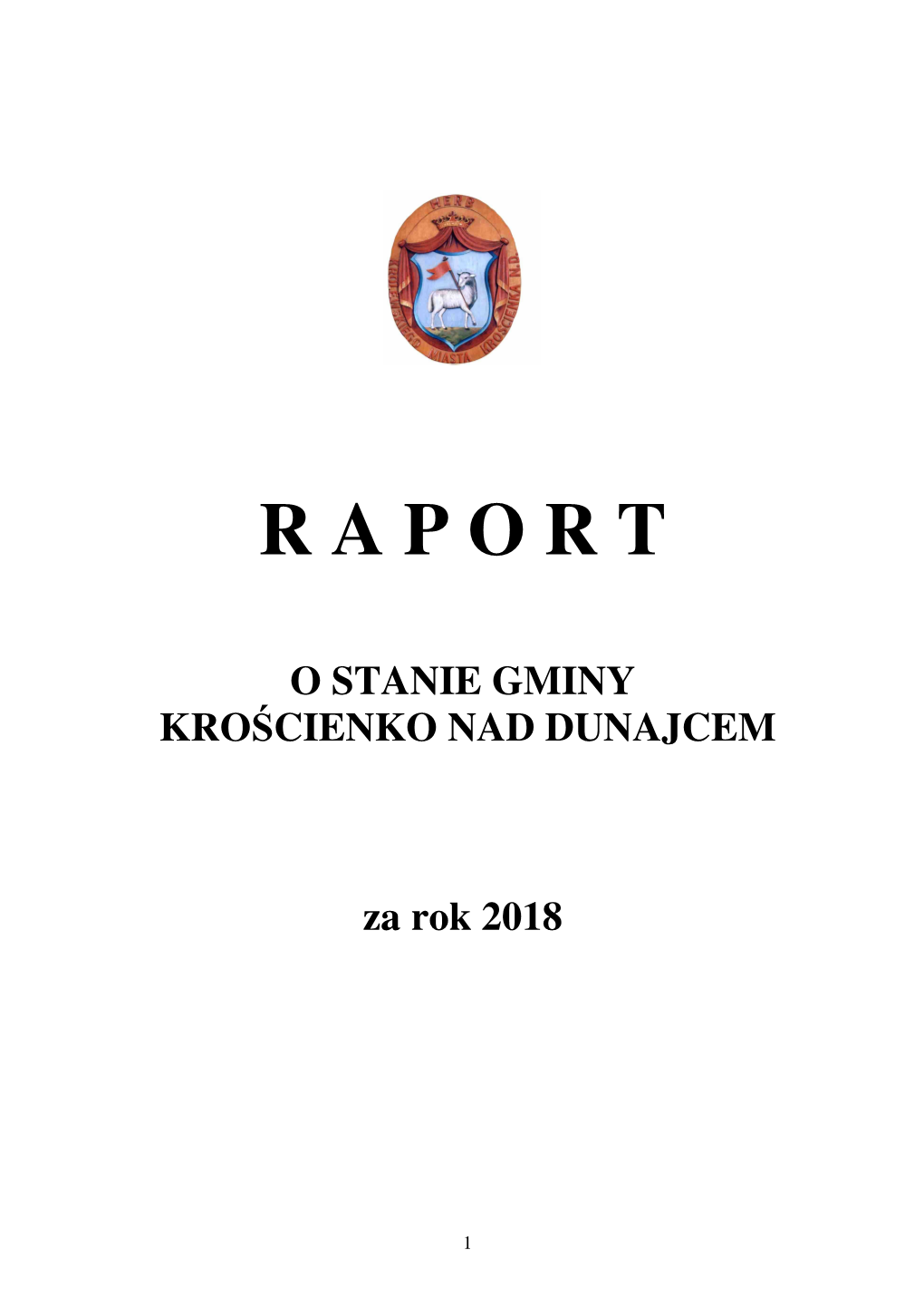 Raport O Stanie Gminy Krościenko Nad Dunajcem Za 2018 Rok.…