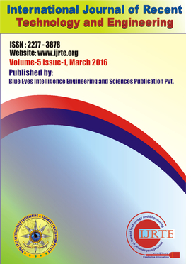 Technology and Engineering International Journal of Recent