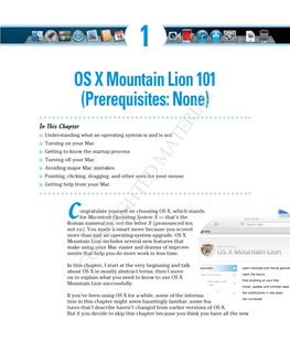 OS X Mountain Lion 101 (Prerequisites: None)