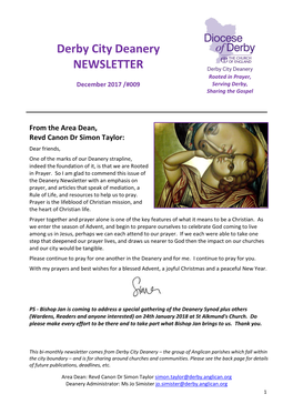 Derby City Deanery: NEWSLETTER