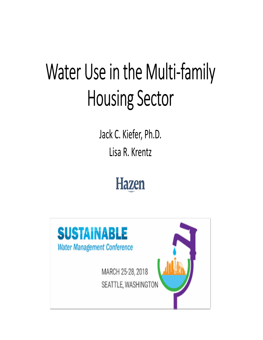 Water Use in the Multi-Family Housing Sector (Project #4554)