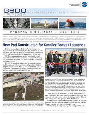 New Pad Constructed for Smaller Rocket Launches