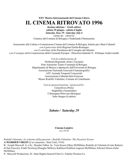 Il Cinema Ritrovato 1996