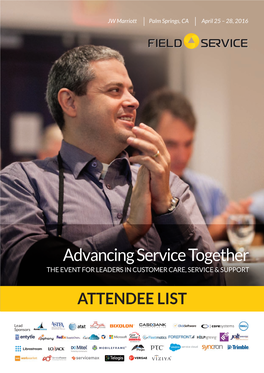 Advancing Service Together the EVENT for LEADERS in CUSTOMER CARE, SERVICE & SUPPORT