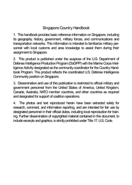 Singapore Country Handbook 1