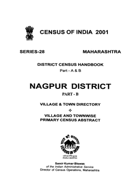 District Census Handbook, Nagpur, Part-B, Part a & B, Series-28