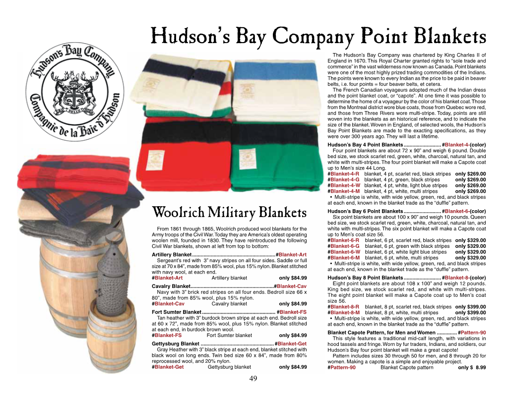 Hudson's Bay Company Point Blankets