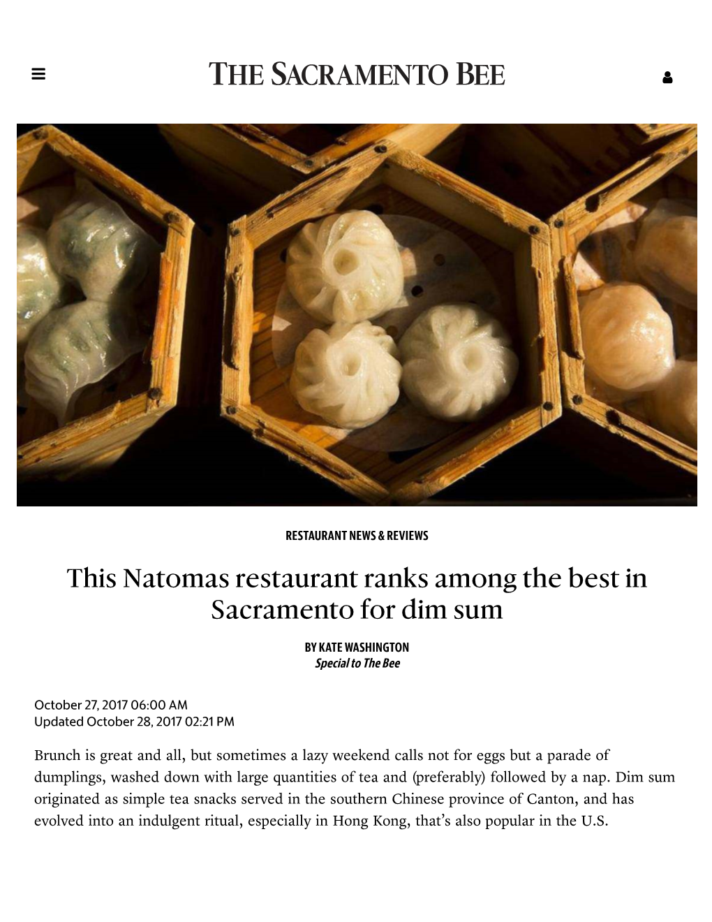 Yue Huang in Natomas Ran... Area for Dim Sum | the Sacramento Bee Copy