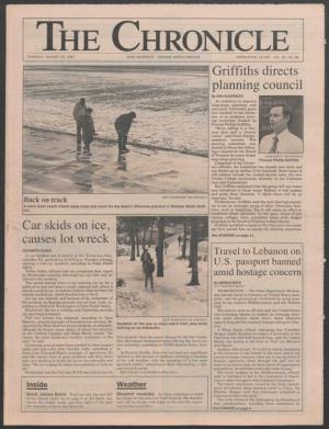 The Chronicle Thursday, January 29, 1987 Duke University Durham, North Carolina Circulation: 15.000 Vol