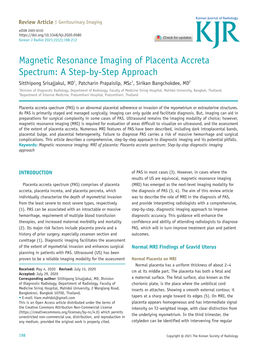 Magnetic Resonance Imaging of Placenta Accreta Spectrum: a Step