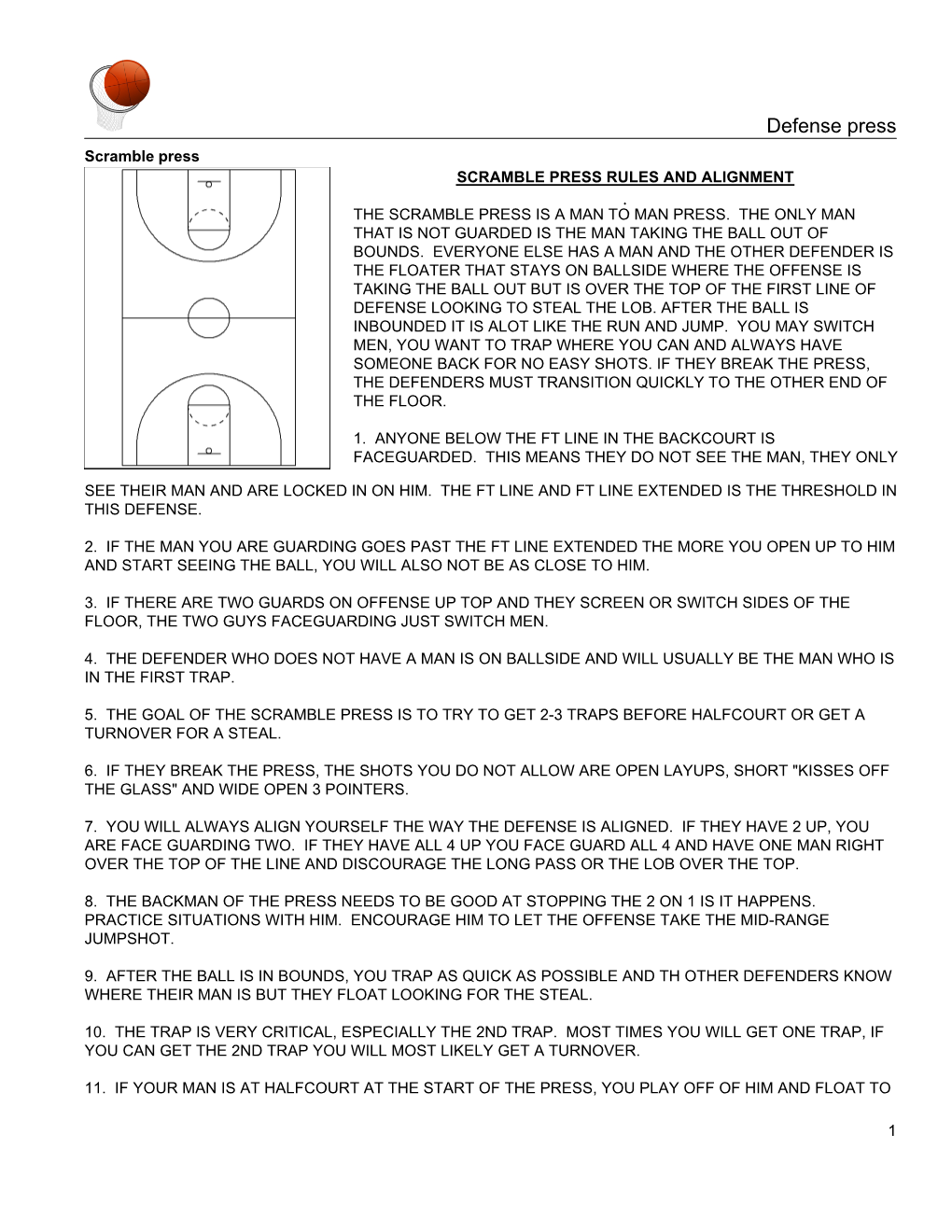 Scramble Press SCRAMBLE PRESS RULES and ALIGNMENT