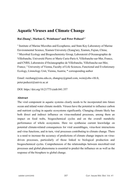 Aquatic Viruses and Climate Change