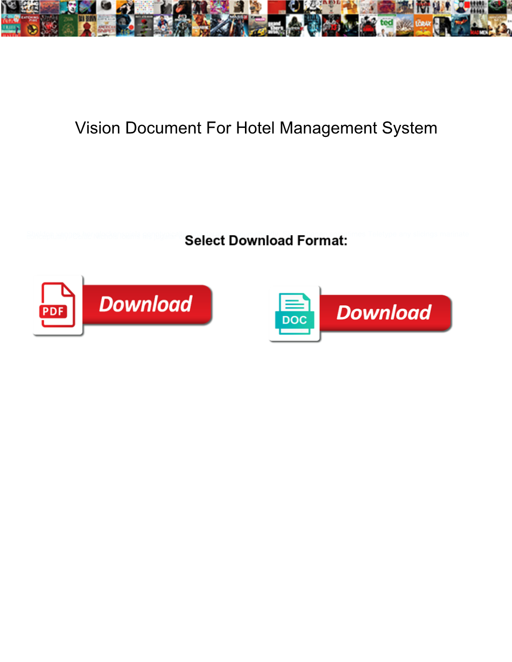 Vision Document for Hotel Management System