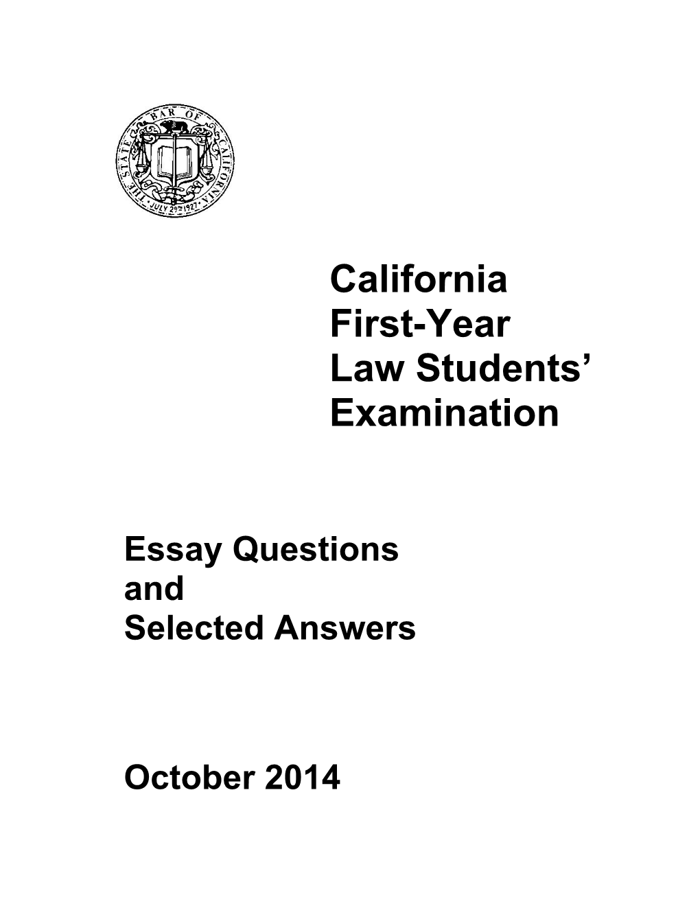 California First-Year Law Students' Examination