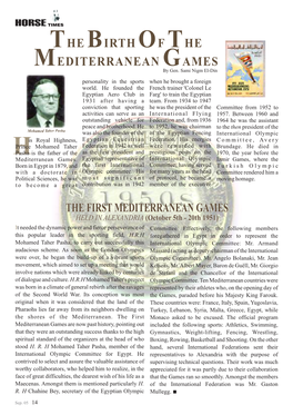 The Birth of the Mediterranean Games