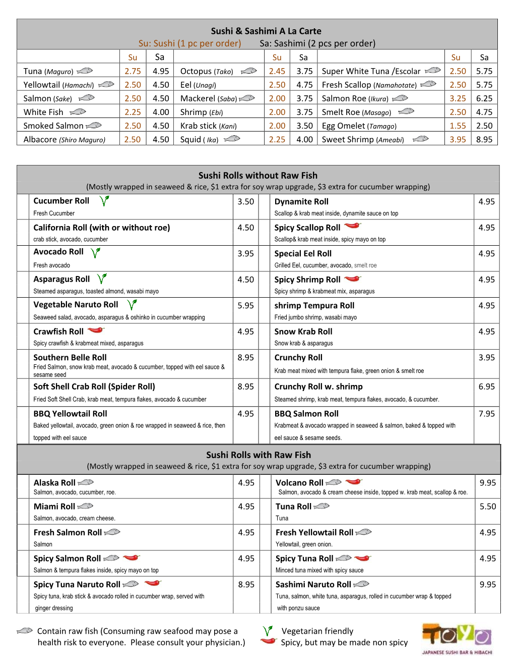 2021 Sushi Menu.Pdf