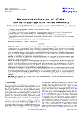 The Twofold Debris Disk Around HD 113766 A⋆