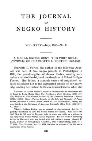 The Port Royal Journal of Charlotte L. Forten, 1862-1863