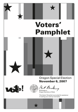 Voters' Pamphlet November 2007