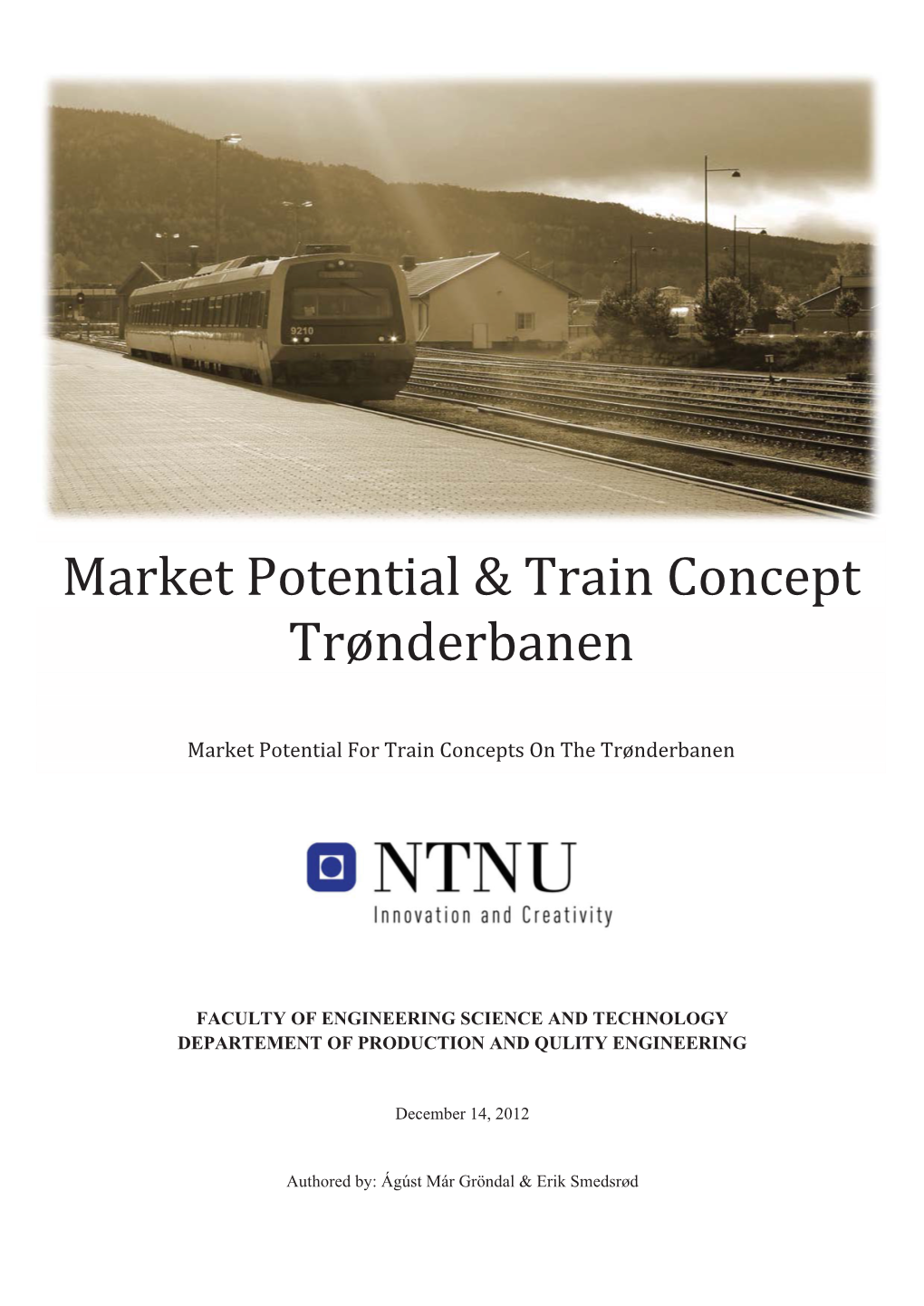 Market Potential & Train Concept Trønderbanen