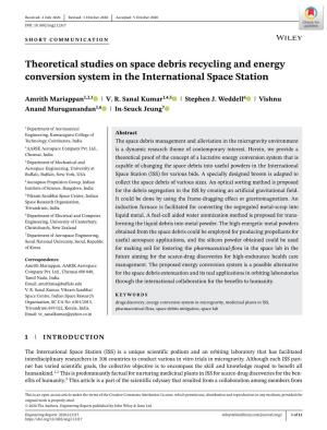 Theoretical Studies on Space Debris Recycling and Energy Conversion System in the International Space Station