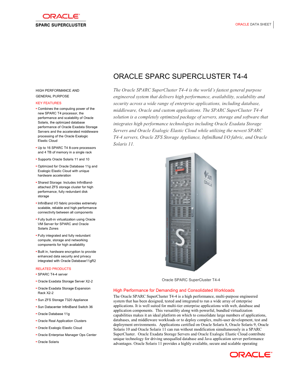 Oracle Sparc Supercluster T4-4