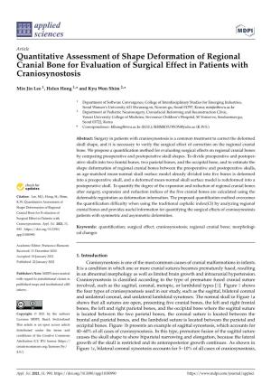 Quantitative Assessment of Shape Deformation of Regional Cranial Bone for Evaluation of Surgical Effect in Patients with Craniosynostosis