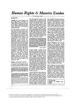 Human Rights &J Massive Exodus