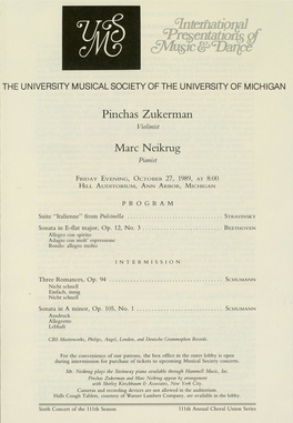 Pinchas Zukerman Violinist