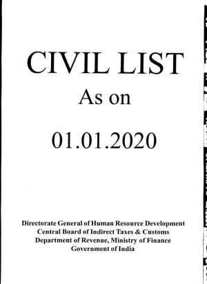 Final CIVIL LIST 2020(As on 01.01.2020)