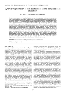 Dynamic Fragmentation of Rock Clasts Under Normal Compression in Sturzstrom