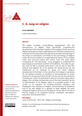 C. G. Jung on Religion