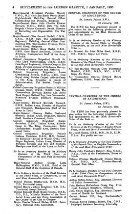 Supplement to the London Gazette, 1 January, 1935