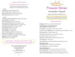 Princess Stories for Preschool –4Th Grade