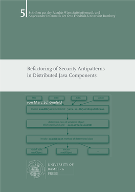 Refactoring of Security Antipatterns in Distributed Java Components