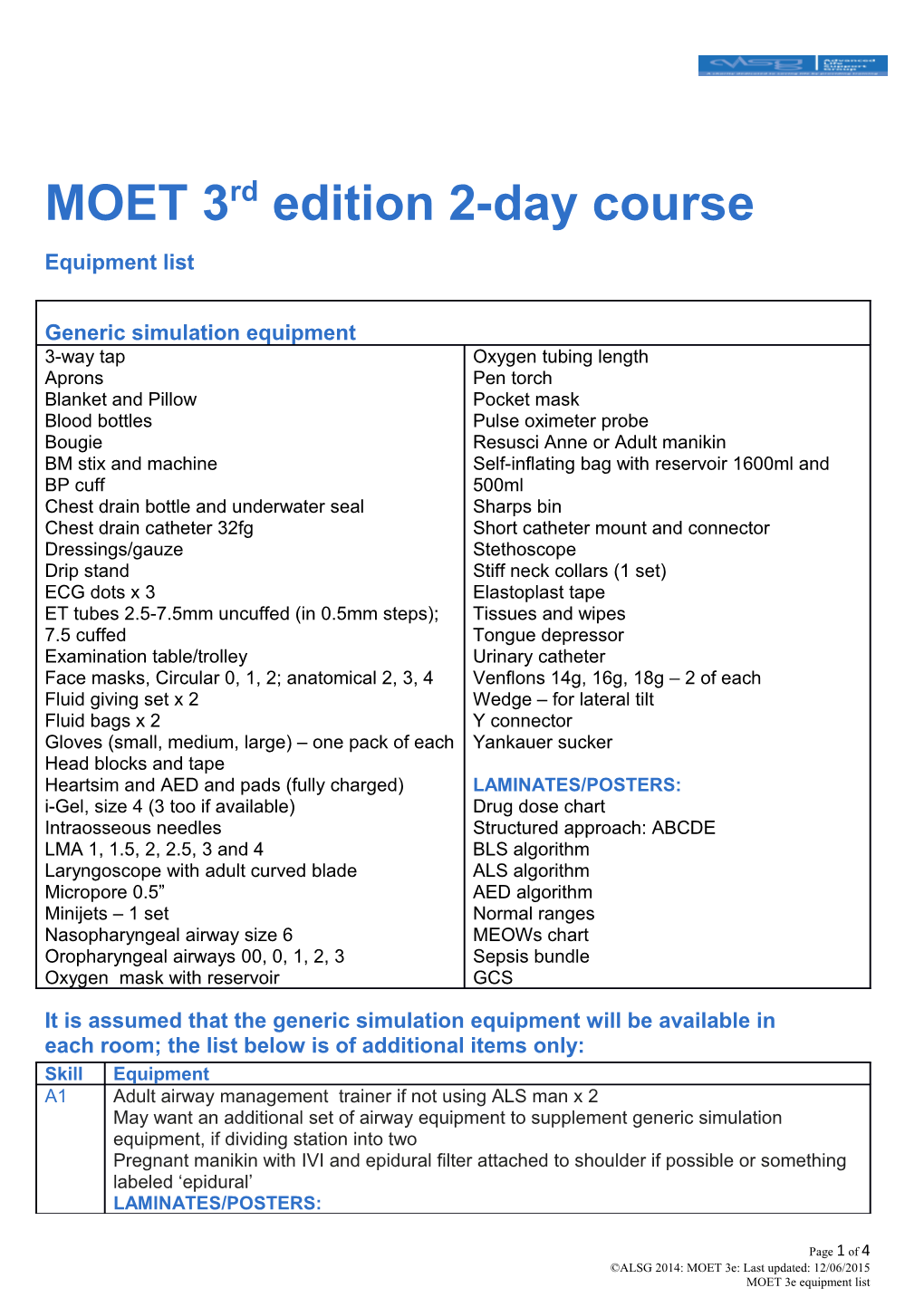 MOET 3Rd Edition 2-Day Course