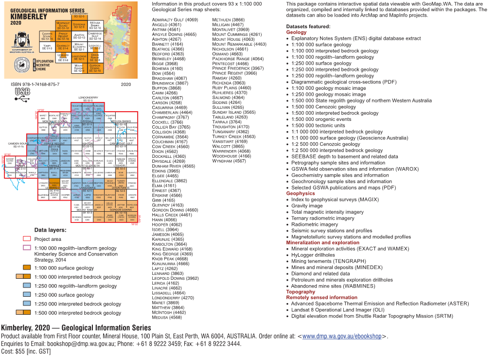 Geological Information Series KIMBERLEY