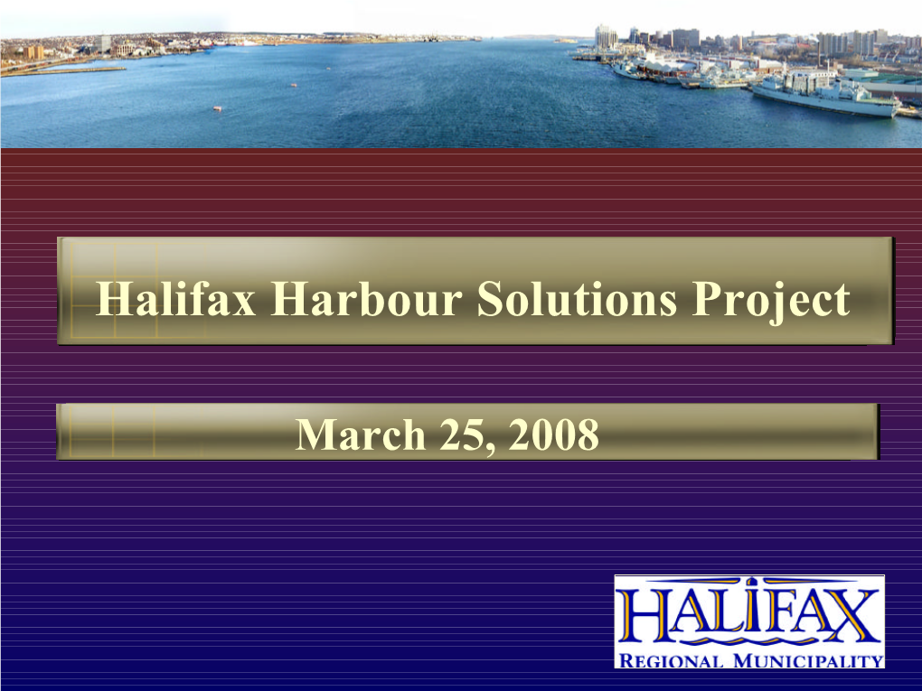 Halifax Harbour Solutions Project