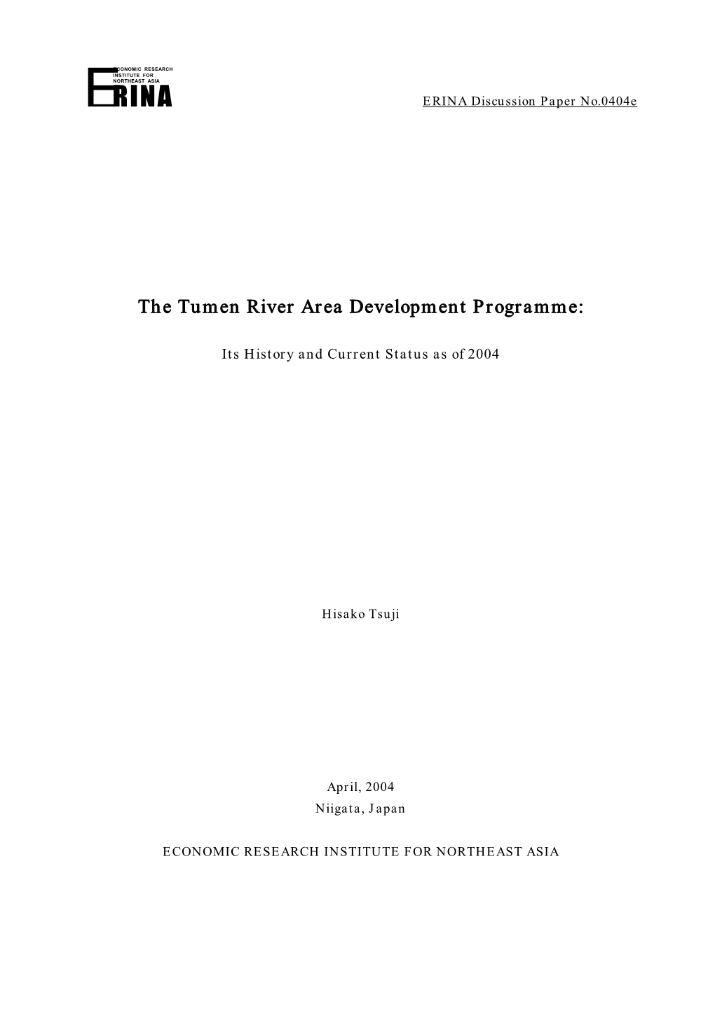 The Tumen River Area Development Programme