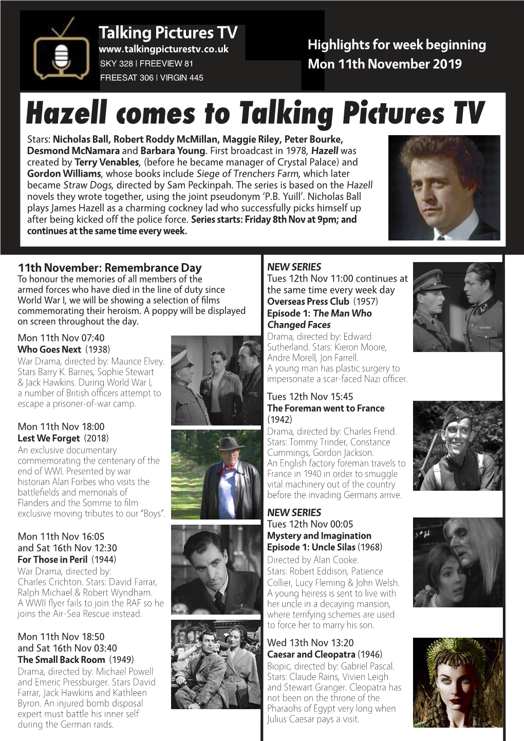Hazell Comes to Talking Pictures TV Stars: Nicholas Ball, Robert Roddy Mcmillan, Maggie Riley, Peter Bourke, Desmond Mcnamara and Barbara Young