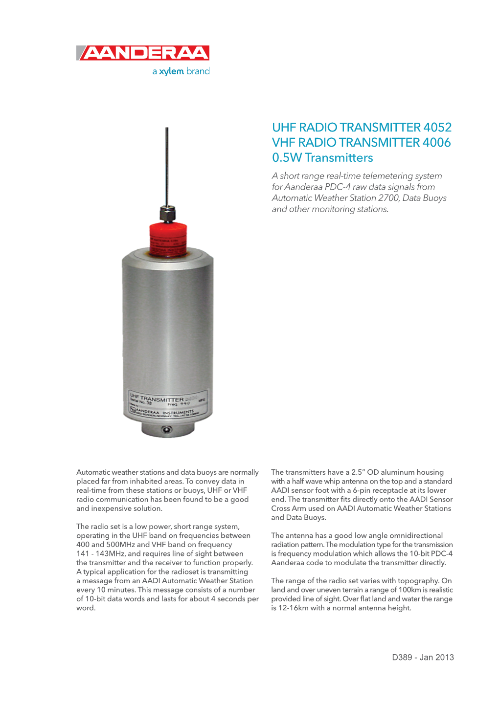 UHF Radio Transmitter 4052