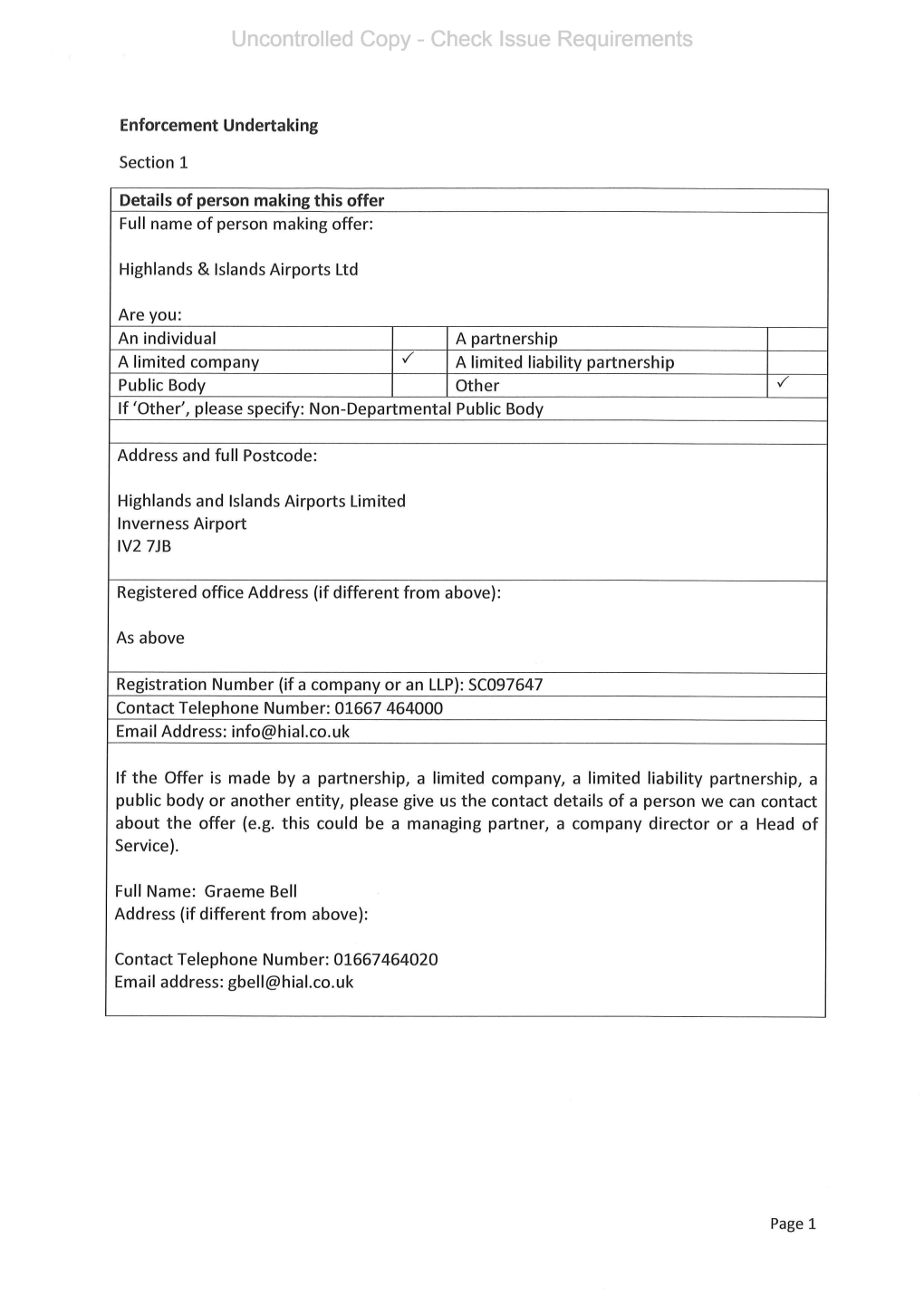 Highlands Islands Airports Limited (Form)